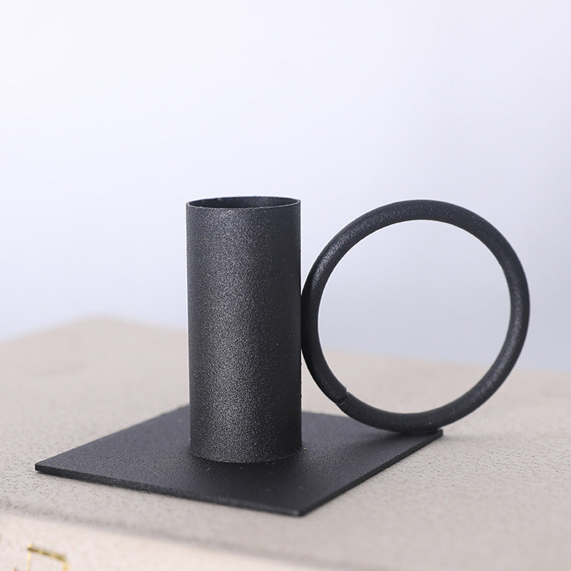 Graphite Gleam Candle Holder Set