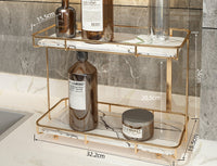 Light Luxury Marble 2-Tier Storage Organizer