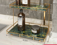 Light Luxury Marble 2-Tier Storage Organizer
