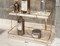 Light Luxury Marble 2-Tier Storage Organizer
