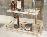 Light Luxury Marble 2-Tier Storage Organizer
