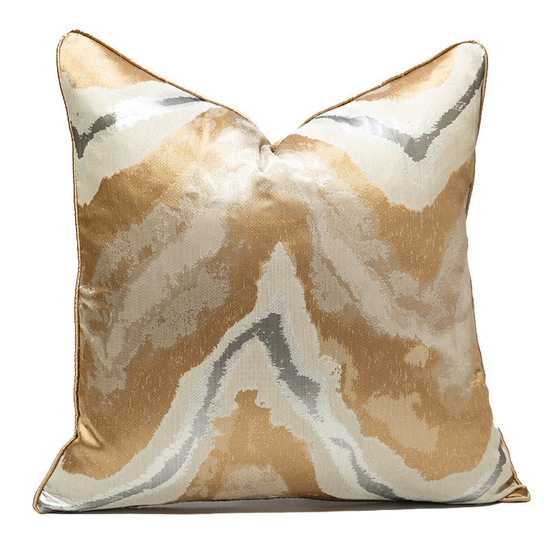 Golden Geometric Cushion