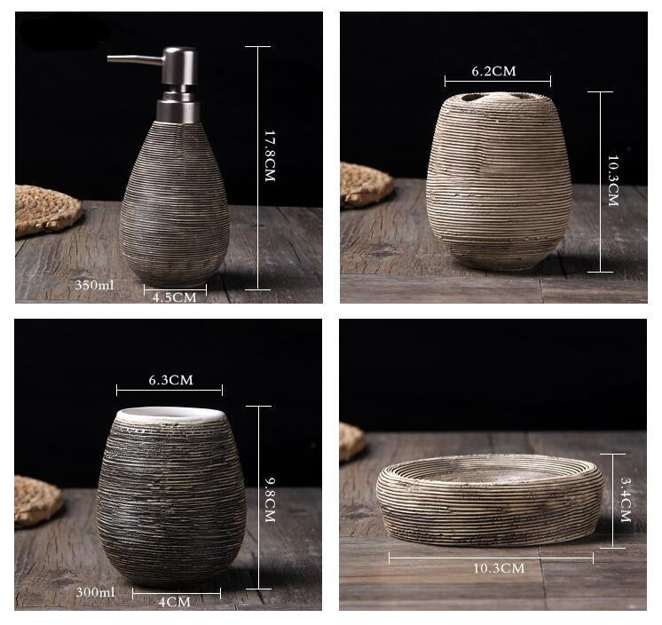 European Style Ceramic Bathroom Set