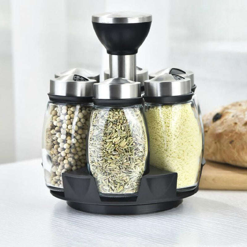 7 piece Rotating Seasoning Storage Set