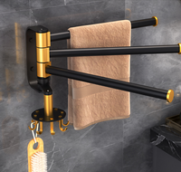 Punch Free Rotating Bathroom Towel Rack