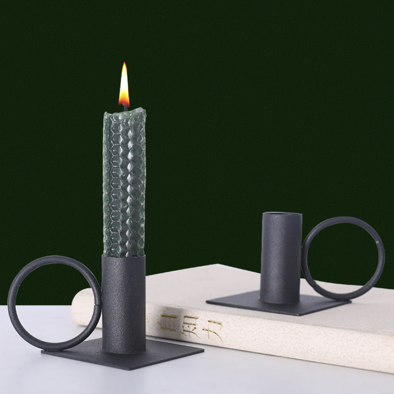 Graphite Gleam Candle Holder Set