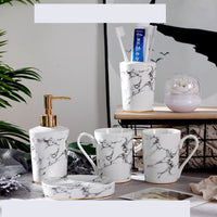 Marble Bathroom Washing & Brushing Set