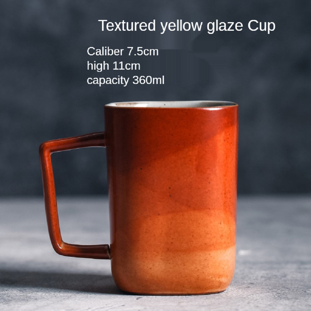 Handmade Stoneware Cup with Square handle