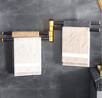 Punch Free Rotating Bathroom Towel Rack