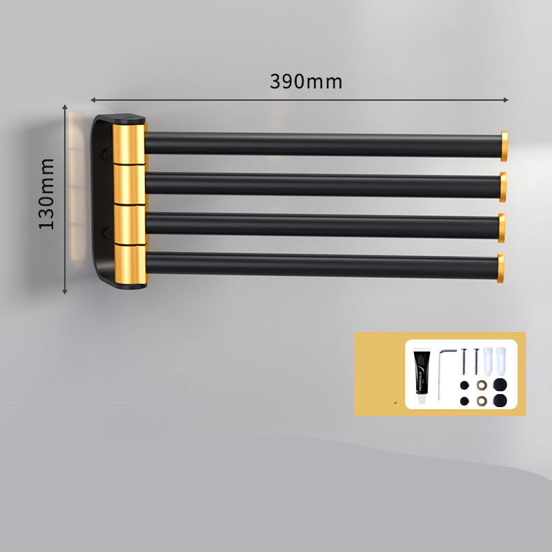 Punch Free Rotating Bathroom Towel Rack