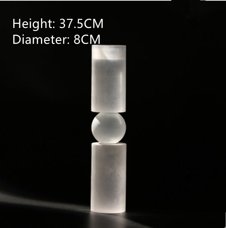 Crystal Frosted Candle Holder