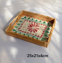 Rattan Shell Tray