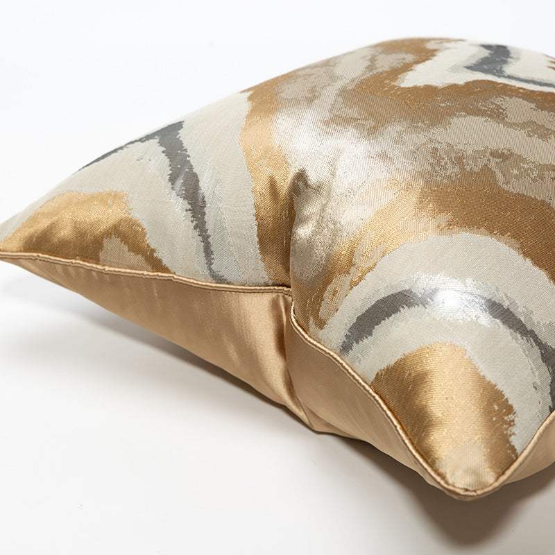 Golden Geometric Cushion