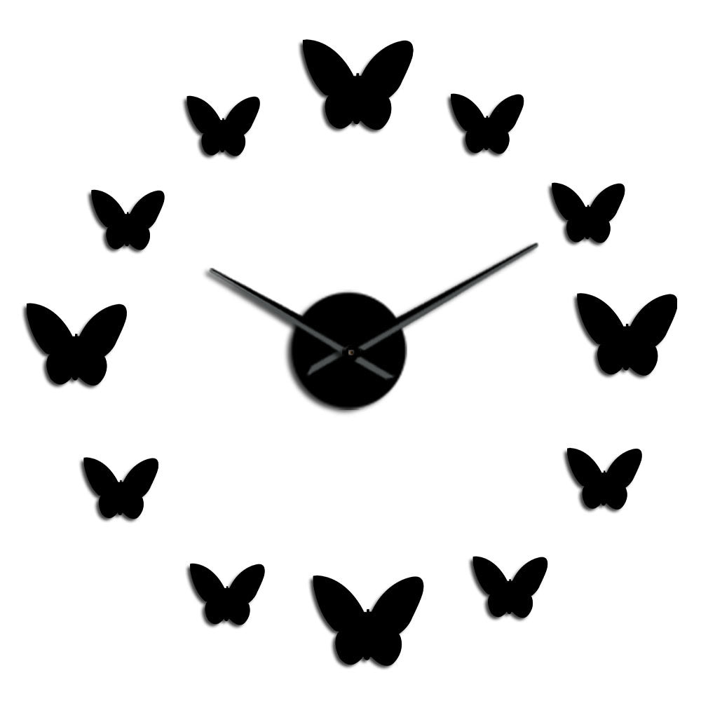 3D Reflective Butterfly Clock