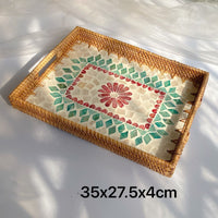 Rattan Shell Tray