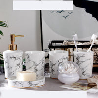 Marble Bathroom Washing & Brushing Set