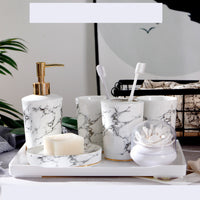 Marble Bathroom Washing & Brushing Set