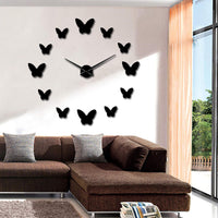 3D Reflective Butterfly Clock