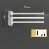 Punch Free Rotating Bathroom Towel Rack