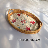 Rattan Shell Tray