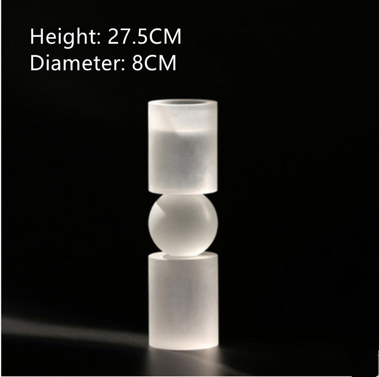 Crystal Frosted Candle Holder