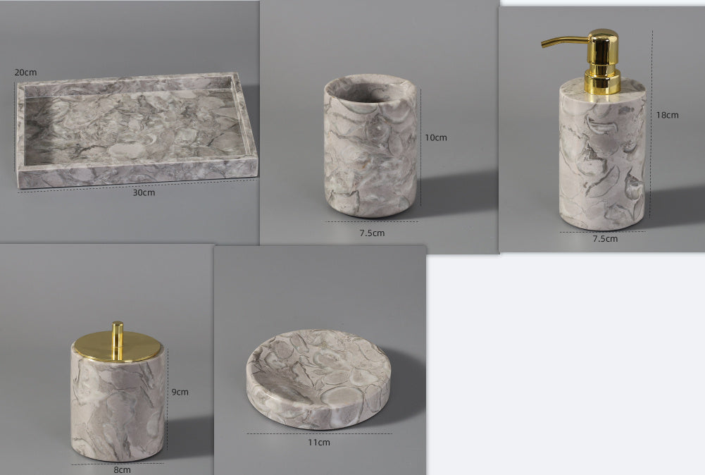 Luxe Marble Bathroom Set