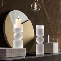 Crystal Frosted Candle Holder