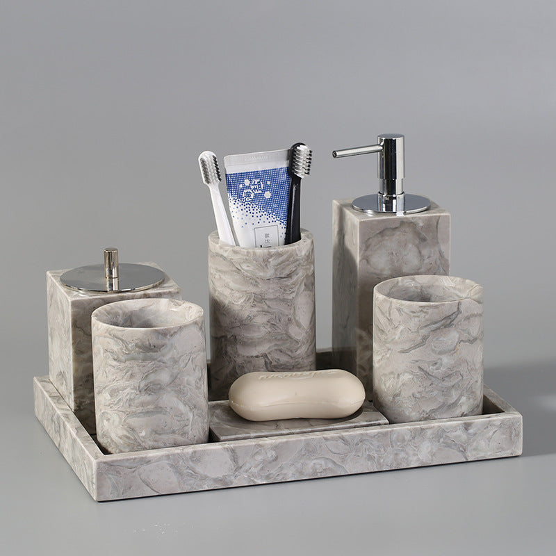 Luxe Marble Bathroom Set