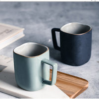 Handmade Stoneware Cup with Square handle