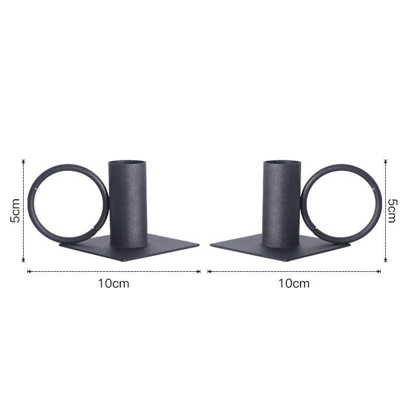 Graphite Gleam Candle Holder Set