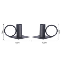 Graphite Gleam Candle Holder Set