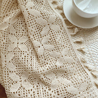 Cotton Linen Crochet Hollow Curtains