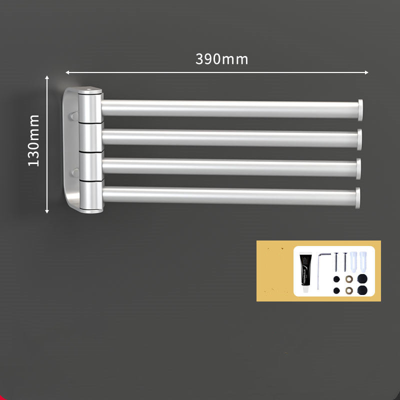 Punch Free Rotating Bathroom Towel Rack