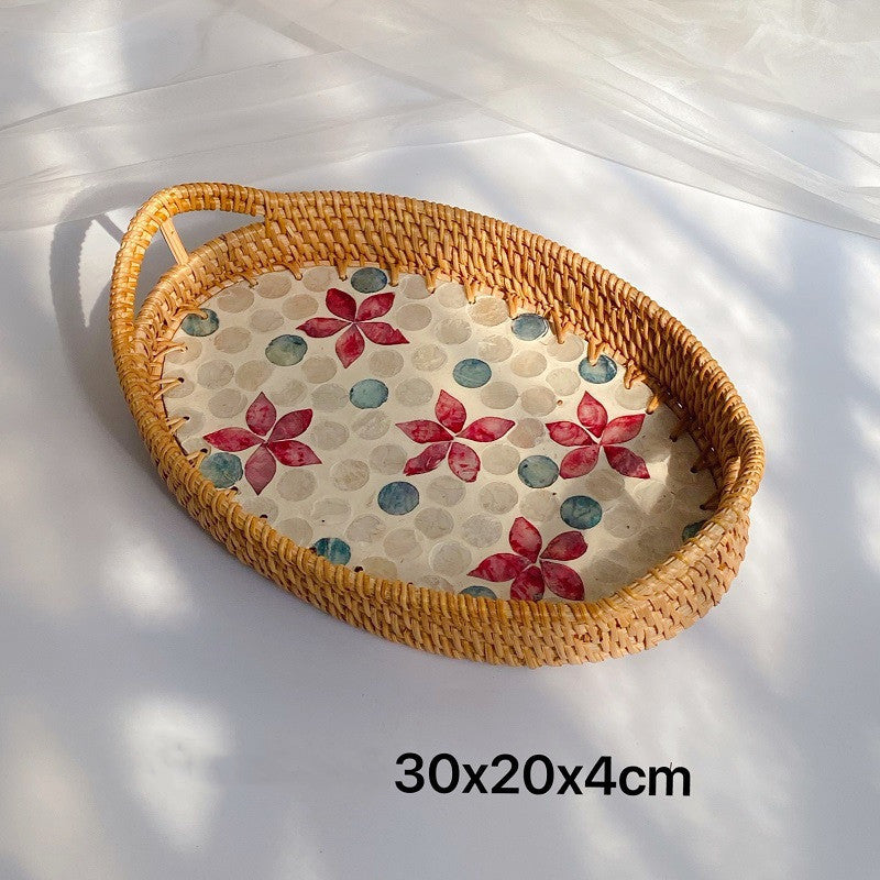Rattan Shell Tray
