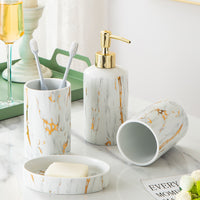 Golden Marble Bathroom Set