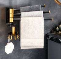 Punch Free Rotating Bathroom Towel Rack