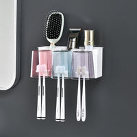 Wall-mounted Non-Punch Toothbrush Holder Set