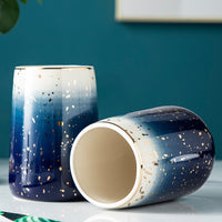 Gradient Blue Ceramic Bathroom Set