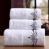 White Plush Bath Towel Set