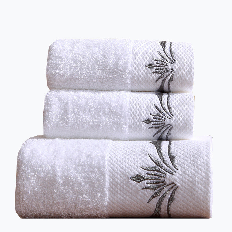 White Plush Bath Towel Set