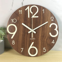 Glow in the Dark Wooden Wall Clock