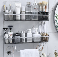 Wall-Mounted Bathroom Storage Rack and Towel Holder