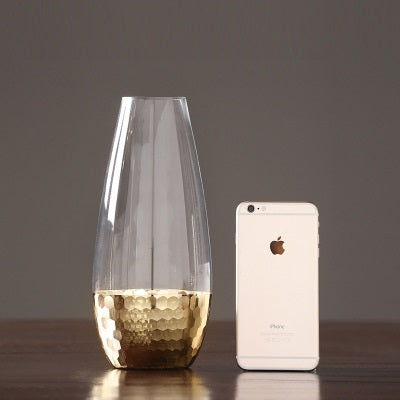 Transparent Honeycomb Glass Vase