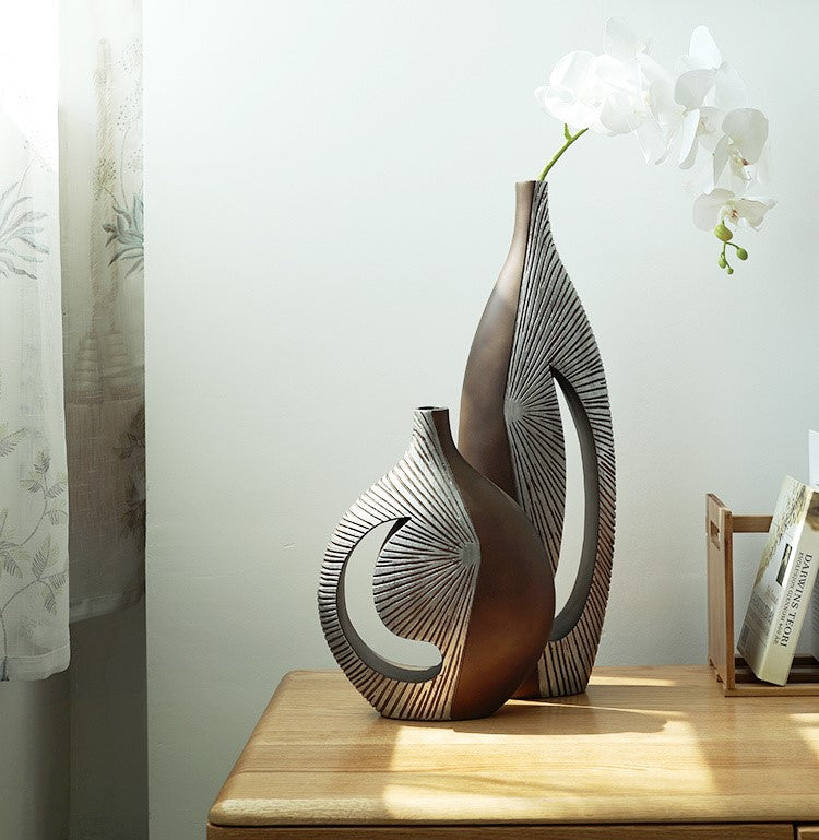 Contemporary Resin Art Vase