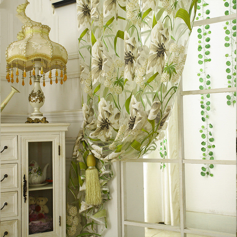 Floral Sheer Curtains