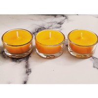 Glass tea light candles