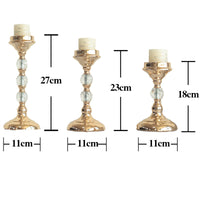 Gold Crystal Electroplated Candle Holder