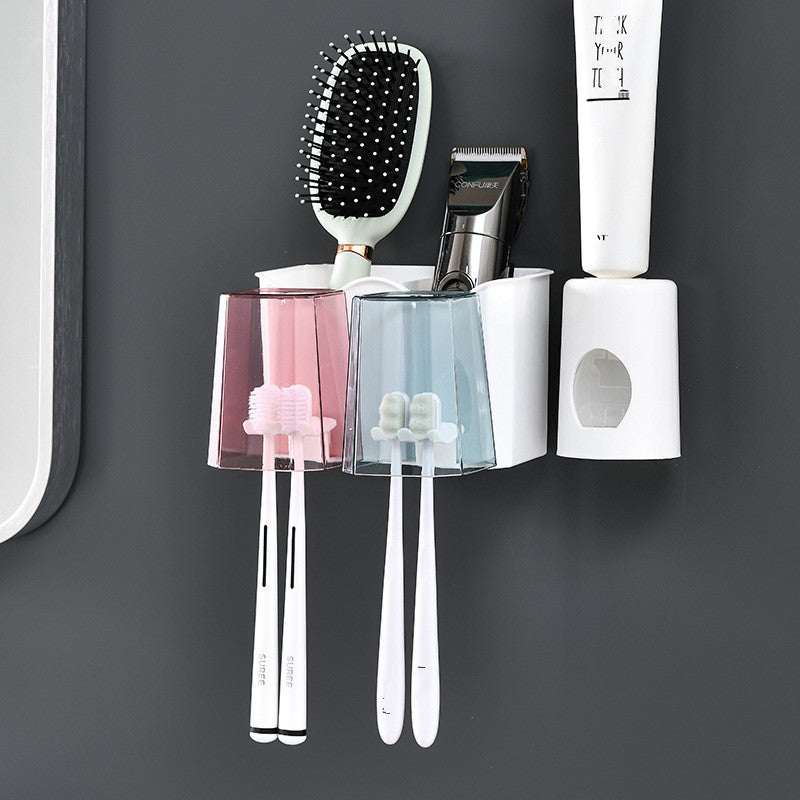 Wall-mounted Non-Punch Toothbrush Holder Set