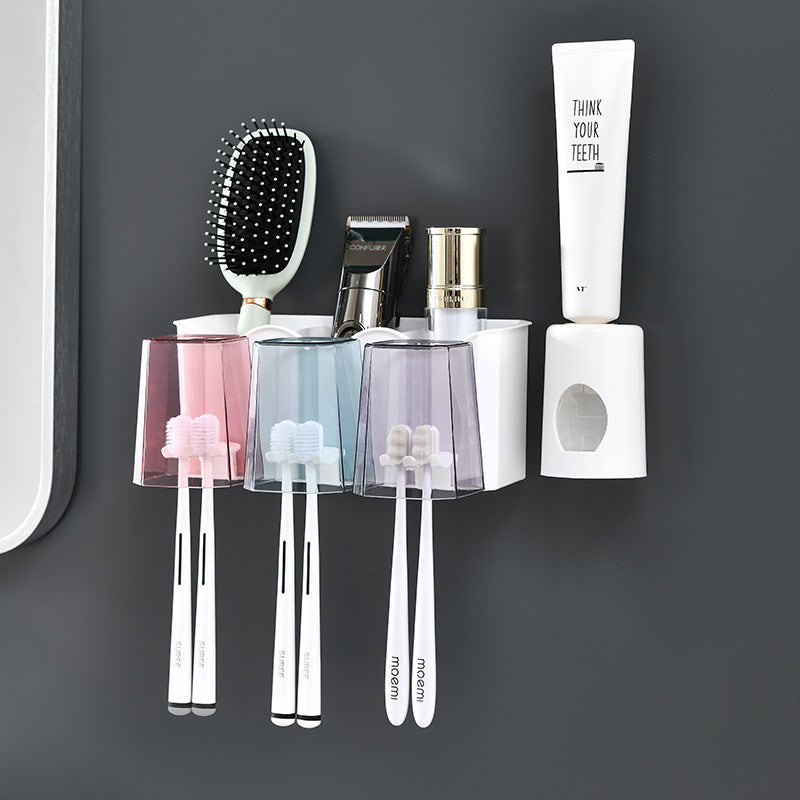 Wall-mounted Non-Punch Toothbrush Holder Set