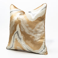 Golden Geometric Cushion